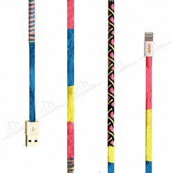 Dafoni Candy Örgü Lightning Data Kablosu 1m - Dafoni