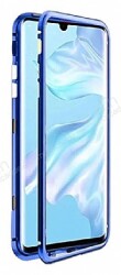 Dafoni Glass Guard Samsung Galaxy A70 Metal Kenarlı Cam Mavi Kılıf - Dafoni