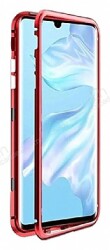 Dafoni Glass Guard Xiaomi Redmi 8A Metal Kenarlı Cam Kırmızı Kılıf - Dafoni