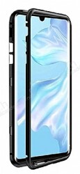 Dafoni Glass Guard Xiaomi Redmi 8A Metal Kenarlı Cam Siyah Kılıf - Dafoni