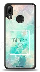 Dafoni Glossy Huawei P20 Lite Kişiye Özel Simli Renkli Mermer Kılıf - Dafoni