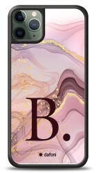 Dafoni Glossy iPhone 11 Pro Max Kişiye Özel Harf Purple Effect Kılıf - 1