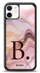 Dafoni Glossy iPhone 12 Mini 5.4 inç Kişiye Özel Harf Purple Effect Kılıf - Dafoni