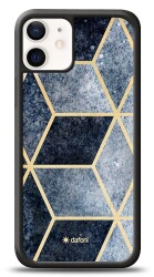 Dafoni Glossy iPhone 12 Mini 5.4 inç Simli Mavi Prizma Kılıf - 1