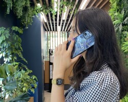 Dafoni Glossy iPhone 14 Kişiye Özel İsimli Simli Siyah Mermer Kılıf - 4
