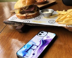 Dafoni Glossy iPhone 15 Plus Kişiye Özel Harf Simli Pembe Mermer Desenli Kılıf - 4