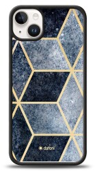 Dafoni Glossy iPhone 15 Plus Simli Mavi Prizma Kılıf - 1