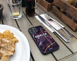 Dafoni Glossy iPhone 15 Pro Kişiye Özel İsimli Simli Bordo Mermer Desenli Kılıf - 5