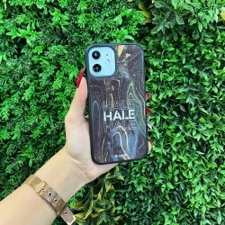 Dafoni Glossy iPhone 15 Pro Kişiye Özel Simli Yeşil Mermer Kılıf - 3