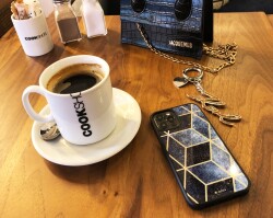 Dafoni Glossy iPhone XR Simli Mavi Prizma Kılıf - 2