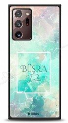 Dafoni Glossy Samsung Galaxy Note 20 Ultra Kişiye Özel Simli Renkli Mermer Kılıf - Dafoni