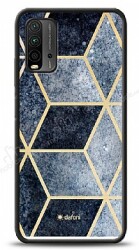 Dafoni Glossy Xiaomi Redmi Note 9 4G Simli Mavi Prizma Kılıf - Dafoni