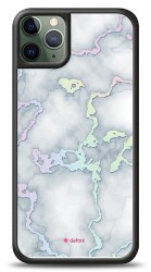 Dafoni Hologram iPhone 11 Pro Max Beyaz Mermer Desenli Kılıf - Dafoni