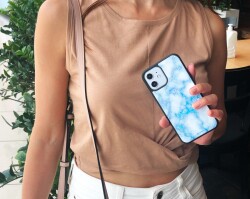 Dafoni Hologram iPhone 11 Pro Max Beyaz Mermer Desenli Kılıf - 2