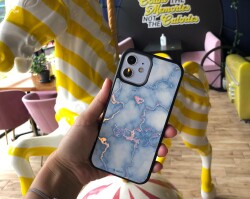Dafoni Hologram iPhone 11 Pro Max Beyaz Mermer Desenli Kılıf - 4