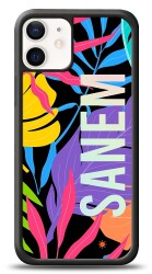 Dafoni Hologram iPhone 12 Mini 5.4 inç Kişiye Özel Çiçek Desenli Kılıf - Dafoni