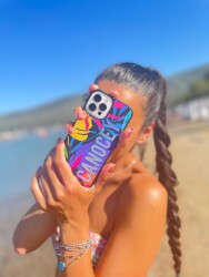Dafoni Hologram iPhone 12 Mini 5.4 inç Kişiye Özel Çiçek Desenli Kılıf - 7