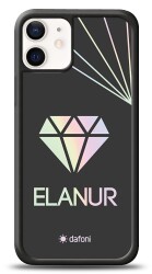 Dafoni Hologram iPhone 12 Mini 5.4 inç Kişiye Özel isimli Diamond Kılıf - 1