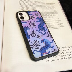 Dafoni Hologram iPhone 12 Pro 6.1 inç Blue Tiger Kılıf - 2