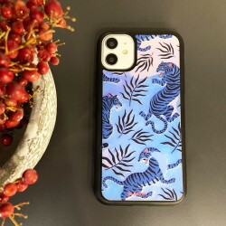 Dafoni Hologram iPhone 12 Pro 6.1 inç Blue Tiger Kılıf - 3