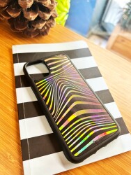 Dafoni Hologram iPhone 12 Pro 6.1 inç Siyah Çizgili Kılıf - 2