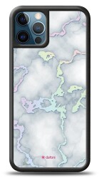 Dafoni Hologram iPhone 12 Pro Max 6.7 inç Beyaz Mermer Desenli Kılıf - 1