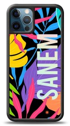 Dafoni Hologram iPhone 12 Pro Max 6.7 inç Kişiye Özel Çiçek Desenli Kılıf - Dafoni