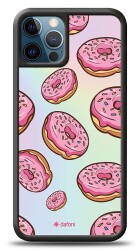 Dafoni Hologram iPhone 12 Pro Max 6.7 inç Pembe Donut Kılıf - Dafoni