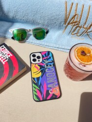Dafoni Hologram iPhone 13 Pro Max Kişiye Özel Çiçek Desenli Kılıf - 3