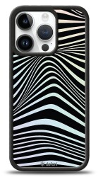 Dafoni Hologram iPhone 14 Pro Siyah Çizgili Kılıf - Dafoni