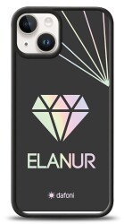 Dafoni Hologram iPhone 15 Kişiye Özel isimli Diamond Kılıf - 1