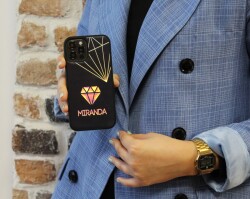 Dafoni Hologram iPhone 15 Pro Kişiye Özel isimli Diamond Kılıf - 3