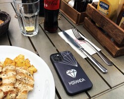 Dafoni Hologram iPhone 15 Pro Kişiye Özel isimli Diamond Kılıf - 4