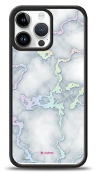 Dafoni Hologram iPhone 15 Pro Max Beyaz Mermer Desenli Kılıf - 1