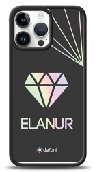 Dafoni Hologram iPhone 15 Pro Max Kişiye Özel isimli Diamond Kılıf - 1