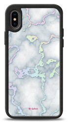 Dafoni Hologram iPhone XS Max Beyaz Mermer Desenli Kılıf - 2