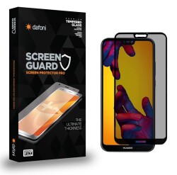 Dafoni Huawei P20 Lite Privacy Tempered Glass Premium Cam Ekran Koruyucu - Dafoni