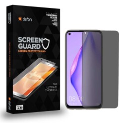 Dafoni Huawei P40 lite E Full Privacy Tempered Glass Premium Cam Ekran Koruyucu - Dafoni