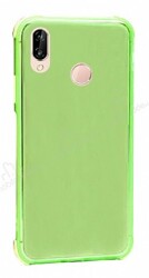 Dafoni Hummer Huawei Y7 2019 Ultra Koruma Silikon Kenarlı Yeşil Kılıf - Dafoni