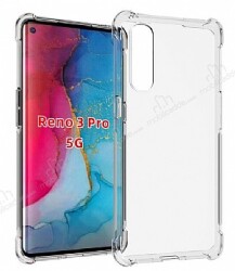 Dafoni Hummer Oppo Reno3 Pro Ultra Koruma Silikon Kenarlı Şeffaf Kılıf - Dafoni
