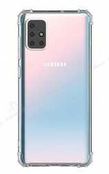 Dafoni Hummer Samsung Galaxy M51 Silikon Kenarlı Şeffaf Kılıf - Dafoni
