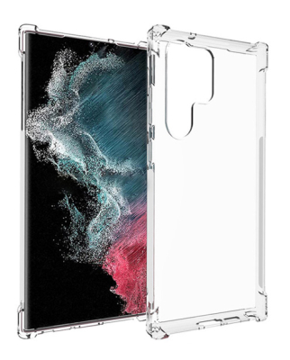 Dafoni Hummer Samsung Galaxy S23 Ultra Silikon Kenarlı Şeffaf Kılıf - Dafoni