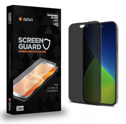 Dafoni iPhone 14 Full Privacy Tempered Glass Premium Cam Ekran Koruyucu - Dafoni