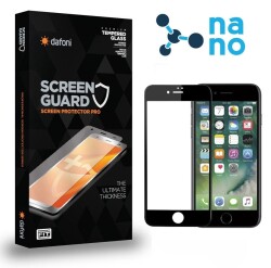 Dafoni iPhone 7 / 8 Full Mat Nano Premium Siyah Ekran Koruyucu - Dafoni