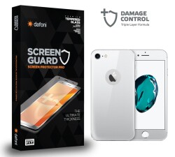 Dafoni iPhone 7 Full Darbe Emici Silver Ön+Arka Ekran Koruyucu Film - Dafoni