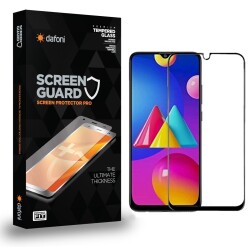 Dafoni Samsung Galaxy A12 Tempered Glass Premium Full Cam Ekran Koruyucu - Dafoni