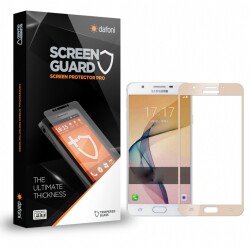 Dafoni Samsung Galaxy J7 Prime / J7 Prime 2 Gold Full Cam Ekran Koruyucu - Dafoni