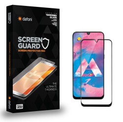 Dafoni Samsung Galaxy M30 Tempered Glass Premium Full Siyah Cam Ekran Koruyucu - Dafoni