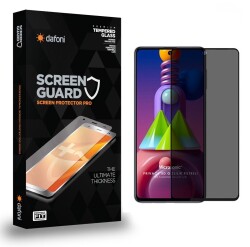 Dafoni Samsung Galaxy M51 Full Privacy Tempered Glass Premium Cam Ekran Koruyucu - Dafoni