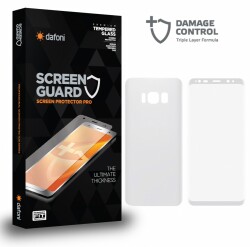 Dafoni Samsung Galaxy S8 Curve Darbe Emici Beyaz Ön+Arka Ekran Koruyucu Film - Dafoni